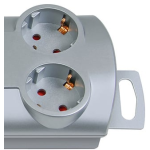 multipriza brennenstuhl primera-line technics 10 prize, intrerupator, 2m, argintiu