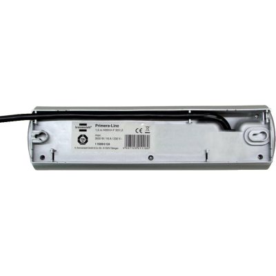 multipriza brennenstuhl primera-line technics 10 prize, intrerupator, 2m, argintiu