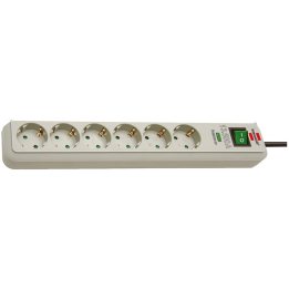 prelungitor brennenstuhl eco-line 6 prize, protectie supratensiune, intrerupator, 1.5m