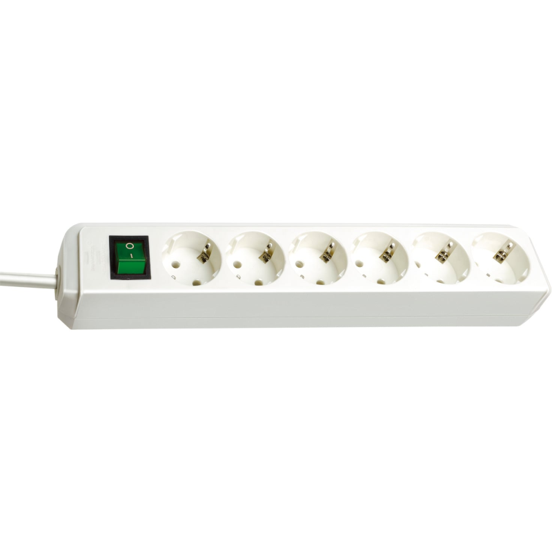 prelungitor brennenstuhl eco-line 6 prize, 3m h05vv-f 3g1,5, alb