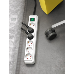 prelungitor brennenstuhl eco-line 6 prize, 3m h05vv-f 3g1,5, alb