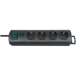 prelungitor brennenstuhl primera-line 4 prize 1.5m, h05vv-f 3g1,5, negru