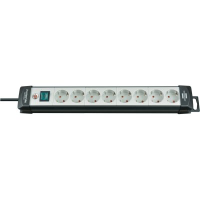 prelungitor brennenstuhl premium-line 8 prize, protectie supratensiune, intrerupator, 3m h05vv-f 3g1,5