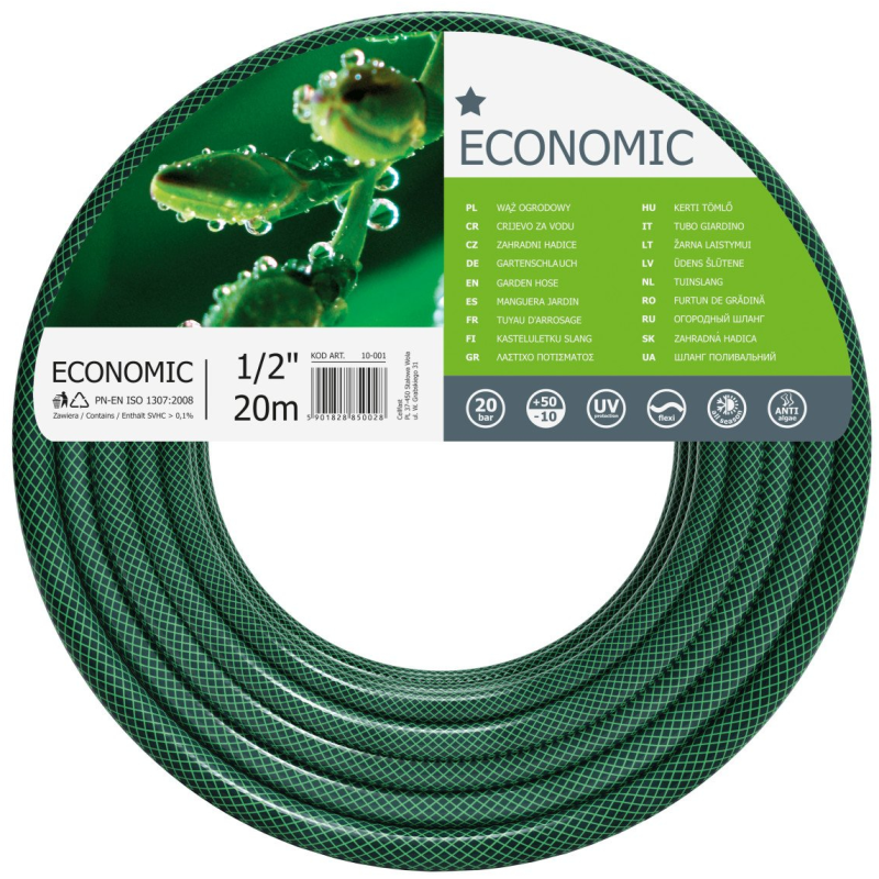 furtun pentru gradina cellfast economic, 3 straturi cu armatura, 1 2 20m, protectie uv furtun pentru gradina cellfast economic, 3 straturi cu armatura, 1 2 20m, protectie uv