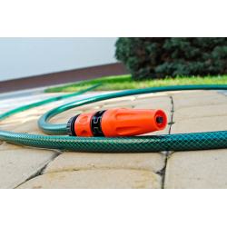 set furtun pentru gradina cellfast economic, 3 straturi cu armatura, 1 2   15m, protectie uv, stropitor, conector