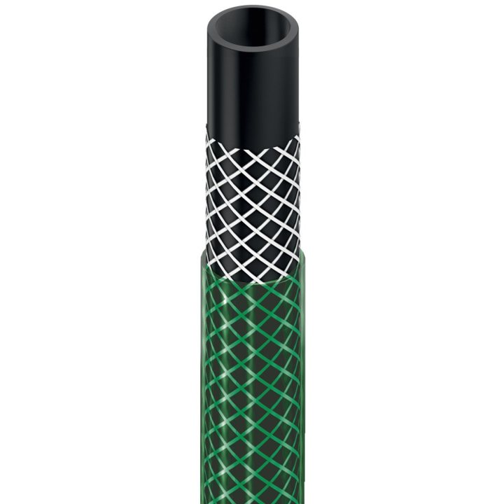 set furtun gradina irigat 3 straturi cu armatura economic cellfast ,3 4   20m, stropitor, conector
