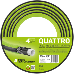 furtun pentru gradina cellfast quattro  cu 4 straturi, 1 2  ,  armat, 25m, protectie uv