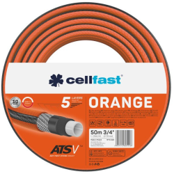 furtun pentru gradina cellfast orange cu 5 straturi, 3 4  , armat, 50m, protectie uv, antirasucire