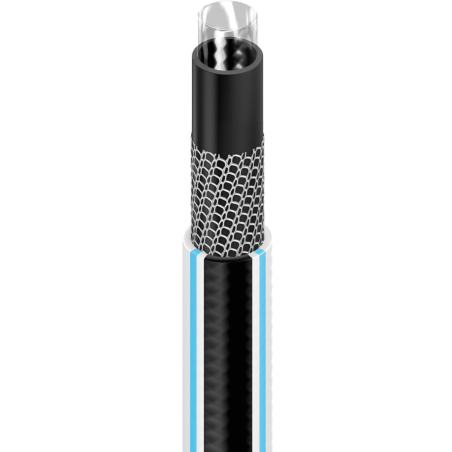 furtun pentru gradina cellfast multiflex cu 4 straturi, 3 4  , armat, 25m, protectie uv, antirasucire