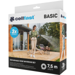 set furtun pentru gradina extensibil cellfast basic 7.5m, pistol, conectori