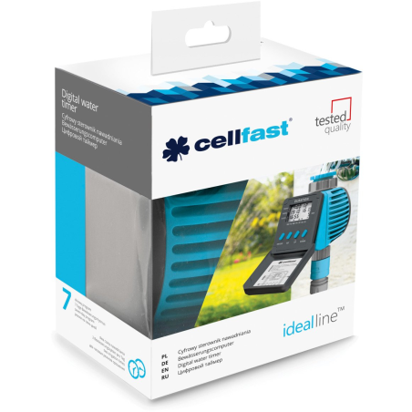 programator irigatii cellfast ideal, digital, 1-2 surse, 3 4   - 1  , max 6 bar, alimentare pe baterie