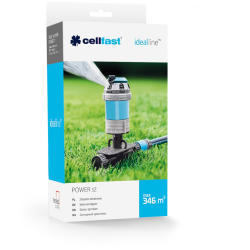 aspersor pulsatoriu cu tarus triplu cellfast power ideal,  6 moduri stropire, 346mp