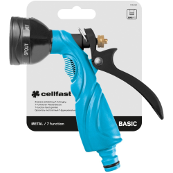 pistol pentru stropit cu 7 functii cellfast basic, metal