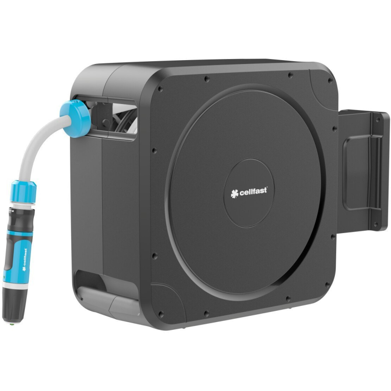 furtun cu tambur automat cellfast ergo, 20m, 1 2  , accesorii incluse