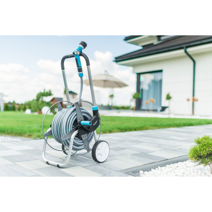 furtun cu tambur cellfast explorer, furtun pentru gradina multiflex atsv 1 2  , 25m, accesorii incluse
