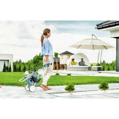 furtun cu tambur cellfast explorer, furtun pentru gradina multiflex atsv 1 2  , 25m, accesorii incluse