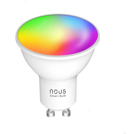 bec led rgb smart nous p8, gu10, control din aplicatie