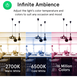 bec led rgb smart nous p8, gu10, control din aplicatie