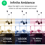 bec led rgb smart nous p8, gu10, control din aplicatie