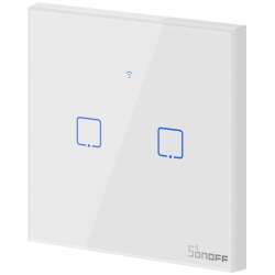 intrerupator smart  cu touch wifi + rf 433 sonoff t1 eu tx, 2 canale
