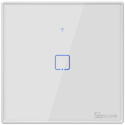 intrerupator smart  cu touch wifi + rf 433 sonoff t2eu1c tx, (1 canal)