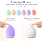 lampa de veghe vava va-cl009 led, rgb, cu reglare touch a intensitatii, lumina calda