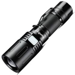 lanterna led supfire x60-t cu zoom, 36w, 3000 lm, 3400 mah, incarcare usb, ip34, functie powerbank