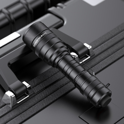 lanterna led superfire f5 cu zoom, 10w, 1100 lm, 5 moduri, rezistenta la apa, incarcare usb, negru