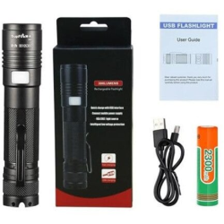 lanterna led supfire a5, 300lm, 200m incarcare usb, negru
