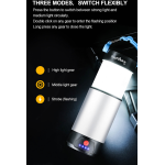 lanterna led supfire t9, pentru camping, 800 lm, incarcare usb, powerbank