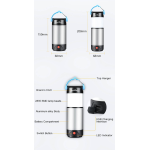 lanterna led supfire t9, pentru camping, 800 lm, incarcare usb, powerbank