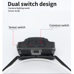 lanterna led pentru cap supfire hl16, 5w, 500 lm, 1800 mah, senzor de miscare, lumina rosie, incarcare usb, ip44