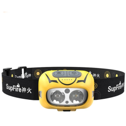 lanterna led pentru cap supfire hl05-s, usb, 500lm, incarcare usb, control miscare mana