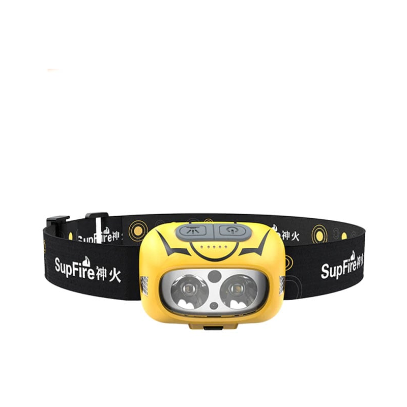 lanterna led pentru cap supfire hl05-s, usb, 500lm, incarcare usb, control miscare mana