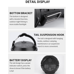 lanterna led supfire m9-e, usb, 775lm, 473m, powerbank, incarcare usb, 6000mah, lumina rosie