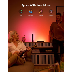 set 2 buc lampa led govee flow plus light bars rgbicww, wifi si bluetooth, tv ambient, alexa si google assistant