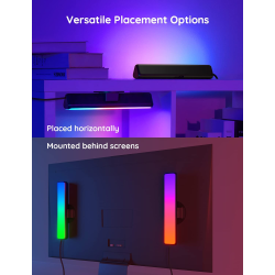 set 2 buc lampa led govee flow plus light bars rgbicww, wifi si bluetooth, tv ambient, alexa si google assistant