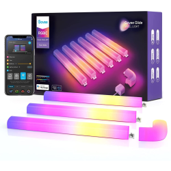 set 6 buc bara led govee glide wall light rgbic smart, sincronizare muzica, wifi, alexa, google assistant