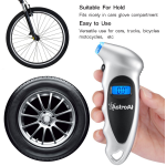 manometru auto digital astroai 150 psi, 10 bari, lumina led, 4 setari masina, bicicleta