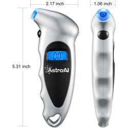 manometru auto digital astroai 150 psi, 10 bari, lumina led, 4 setari masina, bicicleta