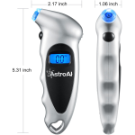 manometru auto digital astroai 150 psi, 10 bari, lumina led, 4 setari masina, bicicleta