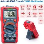 multimetru digital astroai m4kor, trms 4000, ohmmetru, voltmetru 1,5v   9v   12v, masurare fara contact, lanterna