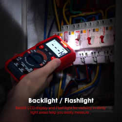 multimetru digital astroai m4kor, trms 4000, ohmmetru, voltmetru 1,5v   9v   12v, masurare fara contact, lanterna