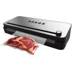 aparat de vidat si sigilat alimente cecotec 140 steelcut, putere 140 w, latime 31.5 cm,taiere folie, vidare umeda uscata, vidare