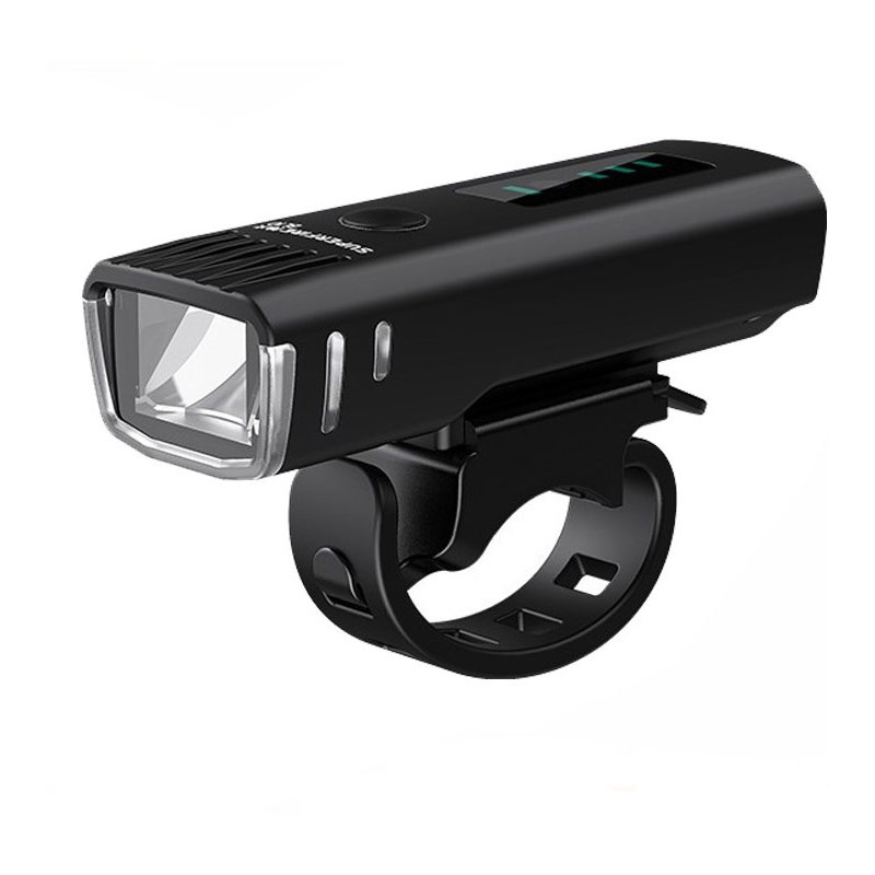 lanterna led pentru bicicleta supfire bl10, luminazitate automata, 90m, acumulator 1500 mah, usb