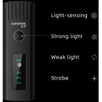 lanterna led pentru bicicleta supfire bl10, luminazitate automata, 90m, acumulator 1500 mah, usb