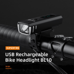 lanterna led pentru bicicleta supfire bl10, luminazitate automata, 90m, acumulator 1500 mah, usb