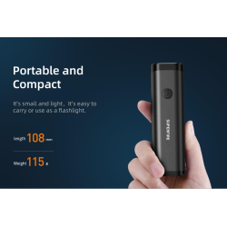 lanterna led pentru bicicleta supfire bl11, 120m, 400lm, acumulator 2000 mah, usb