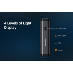 lanterna led pentru bicicleta supfire bl11, 120m, 400lm, acumulator 2000 mah, usb