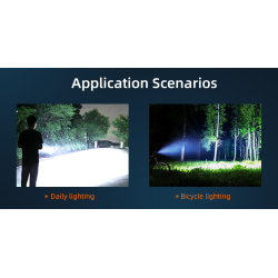 lanterna led pentru bicicleta supfire bl11, 120m, 400lm, acumulator 2000 mah, usb